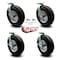 Service Caster 12 Inch Black Pneumatic Wheel Caster Swivel with Swivel Locks 2 with Brake, 4PK SCC-100S3506-PNB-BSL-2-SLB-2 - alternate 5